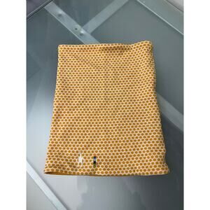smartwool kids s/m thermal 100% merino wool reversible neck gaiter yellow polka